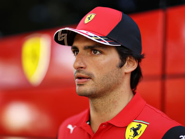 MELBOURNE, AUSTRALIA - APRIL 07: Carlos Sainz of Spain and Ferrari looks on in the Paddock during previews ahead of the F1 Grand Prix of Australia at Melbourne Grand Prix Circuit on April 07, 2022 in Melbourne, Australia. (Photo by Robert Cianflone/Getty Images)