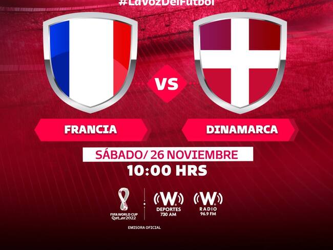 En VIVO y en directo online: Francia vs Dinamarca, Jornada 2, Grupo D, Copa del Mundo, Qatar 2022