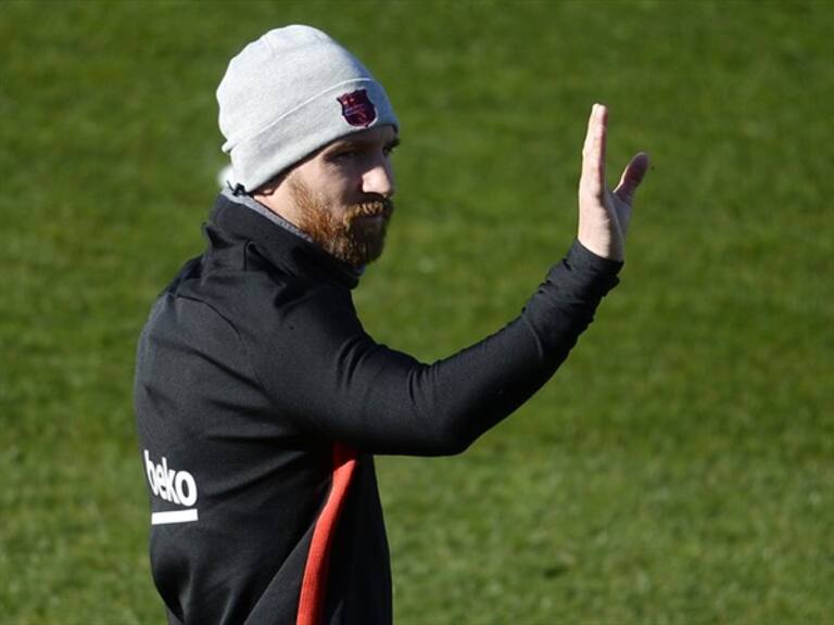 Lionel Messi durante un entrenamiento. Foto: Getty Images