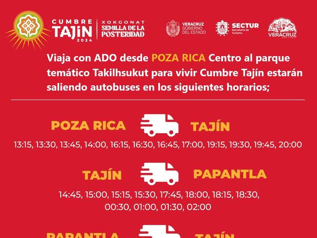 ¡Trasládate fácilmente a Cumbre Tajín desde Papantla y Poza Rica!