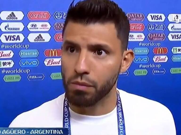 Segio Agüero después de la derrota ante Croacia. Foto: W Deportes