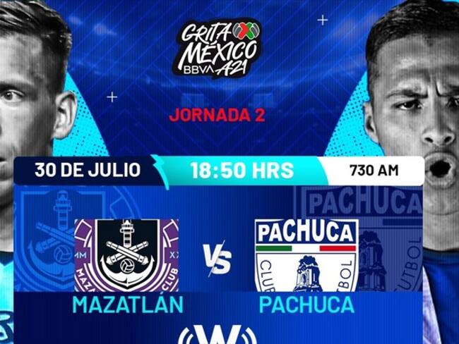 Mazatlán vs Pachuca, en vivo, jornada 2, Grita México, Liga Mx