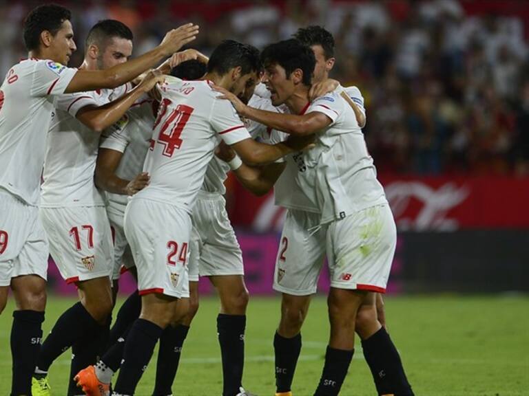 Sevilla festeja un gol frente al Istambul. Foto: Getty Images
