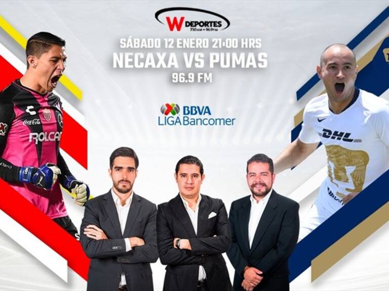 Necaxa vs Pumas en vivo. Foto: W Deportes