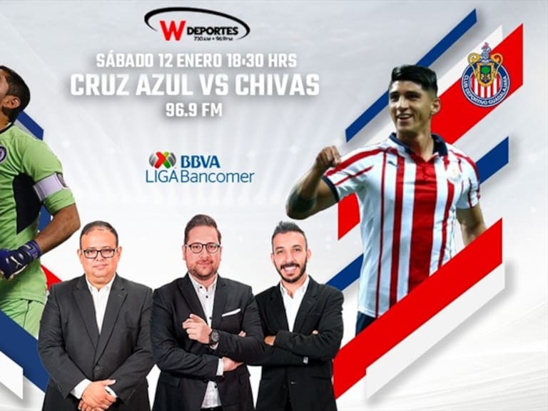 Cruz Azul vs Chivas . Foto: W Deportes