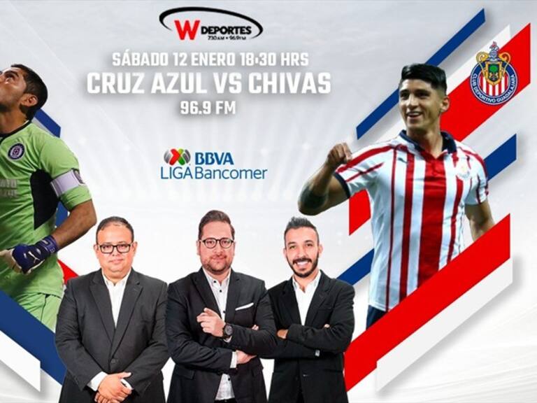 Cruz Azul vs Chivas . Foto: W Deportes