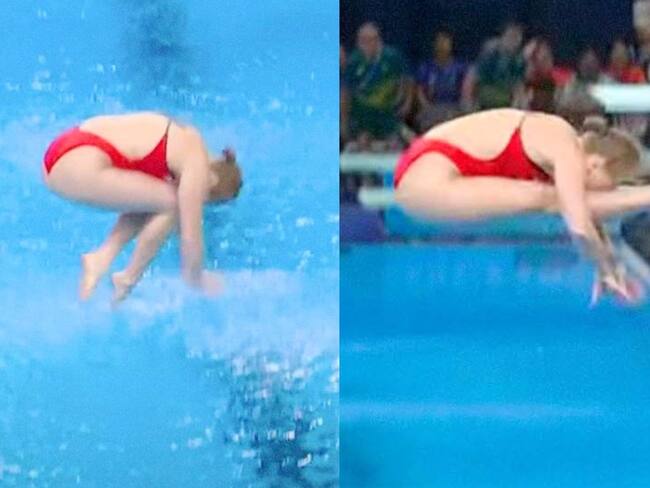 Alison Gibson Se golpea en el trampolín y la califican con ceros en París 2024: VIDEO