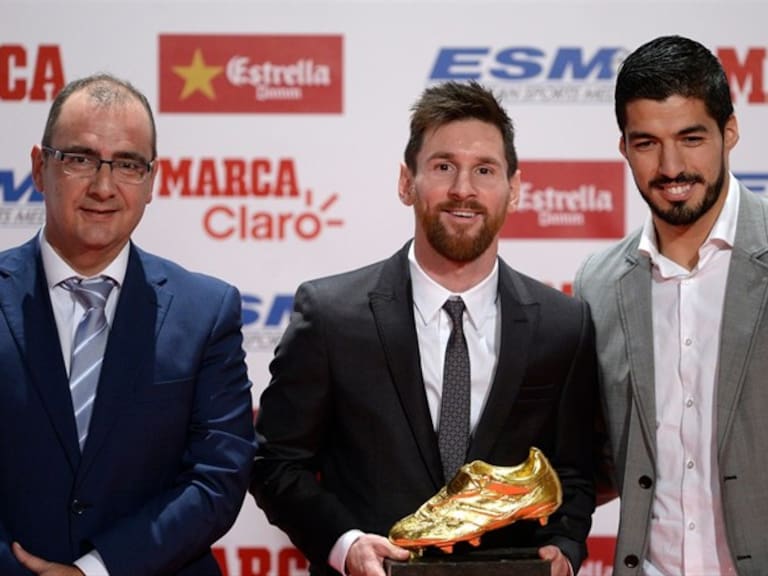 Lionel Messi al recibir su premio. Foto: Getty Images