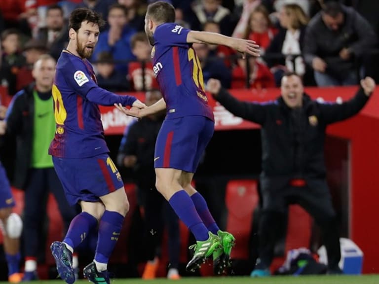 Barcelona festejando un gol . Foto: W Deportes