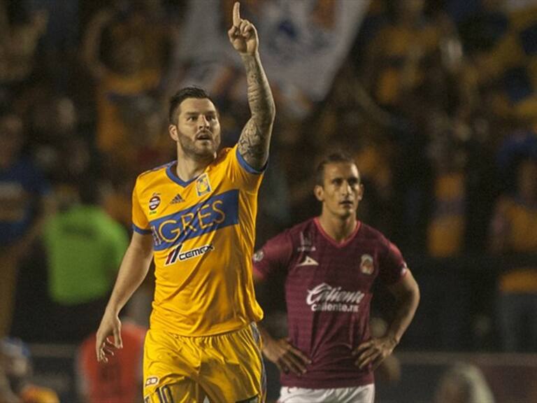 Gignac celebrando su anotación ante Morelia. Foto: Getty Images