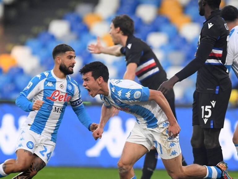 Hirving Lozano brilló con el Napoli. Foto: Getty Images