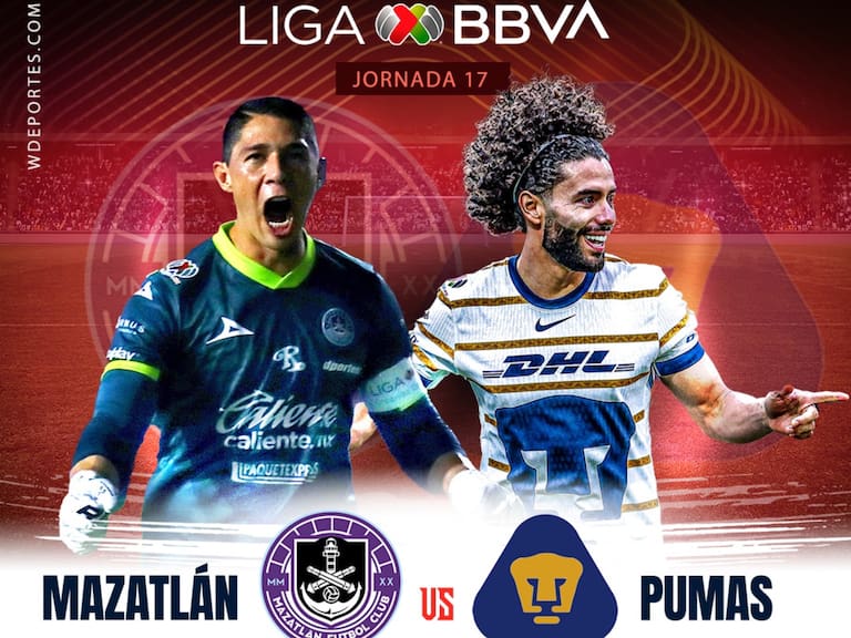 Pumas vs Mazatlán: EN VIVO, dónde, cuándo y a qué hora ver la Jornada 17