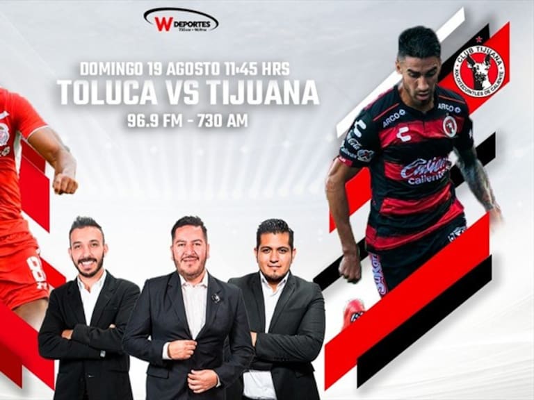 Toluca vs Tijuana. Foto: W Deportes