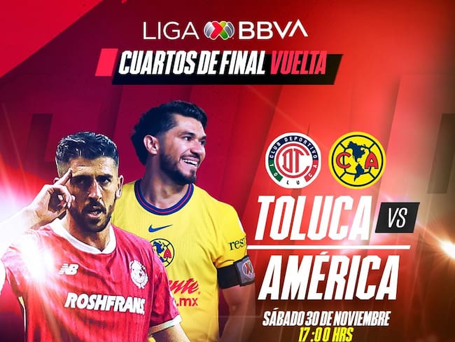 América vs Toluca, EN VIVO, a qué hora y dónde ver partido, Partido Vuelta de Cuartos de Final Liga MX 2024