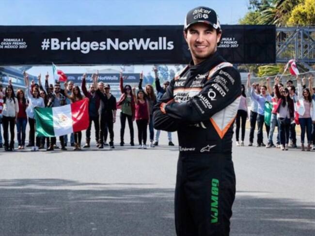 "Checo" Pérez promueve campaña en contra del muro de Donald Trump
