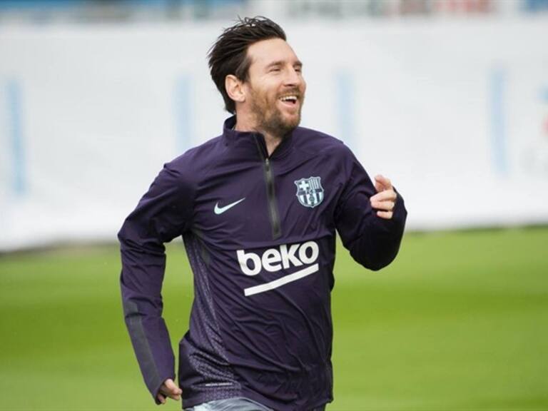 Messi Vuelve a entrenar. Foto: Facebook FC Barcelona