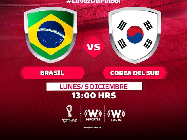 Brasil vs Corea del Sur: EN VIVO y en directo online, Octavos de Final, Qatar 2022