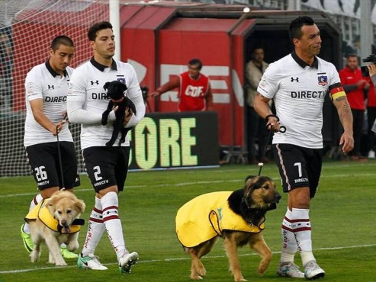 Colo-Colo saltando al terreno de juego. Foto: Twitter