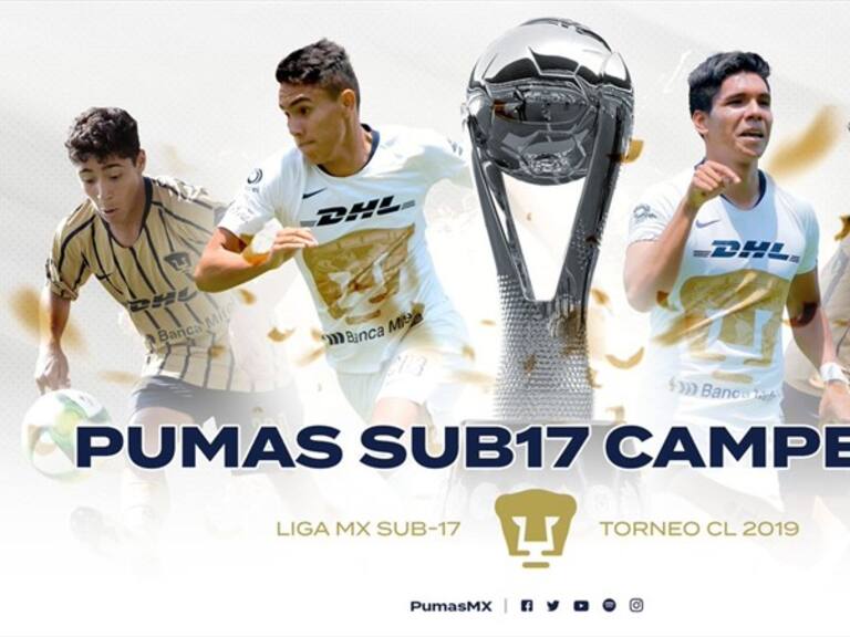 Pumas fue campeón en la Sub-17. Foto: Twitter @PumasMX