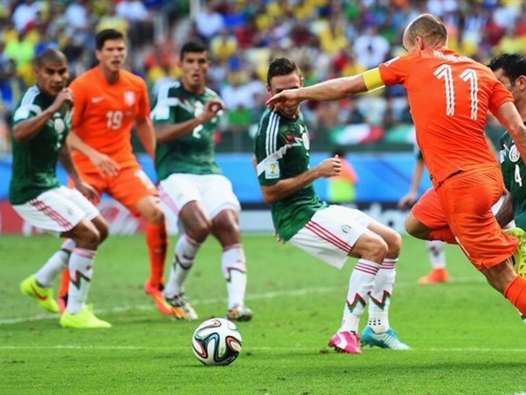 Robben en el partido frente a México en 2014. Foto: Getty Images