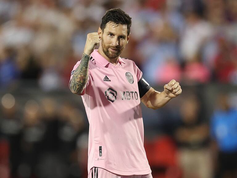 Lionel Messi celebrando con el Inter de Miami