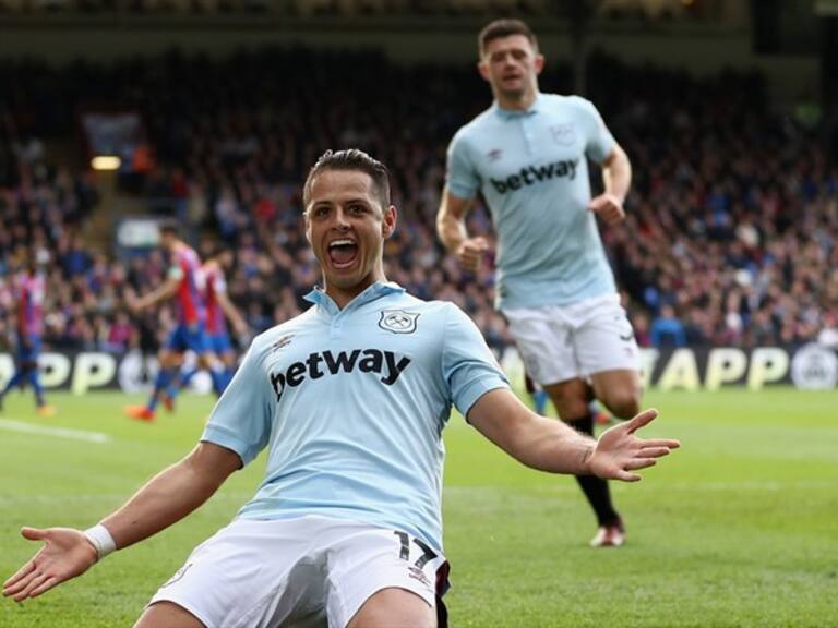 Chicharito Hernandez con el West Ham. Foto: