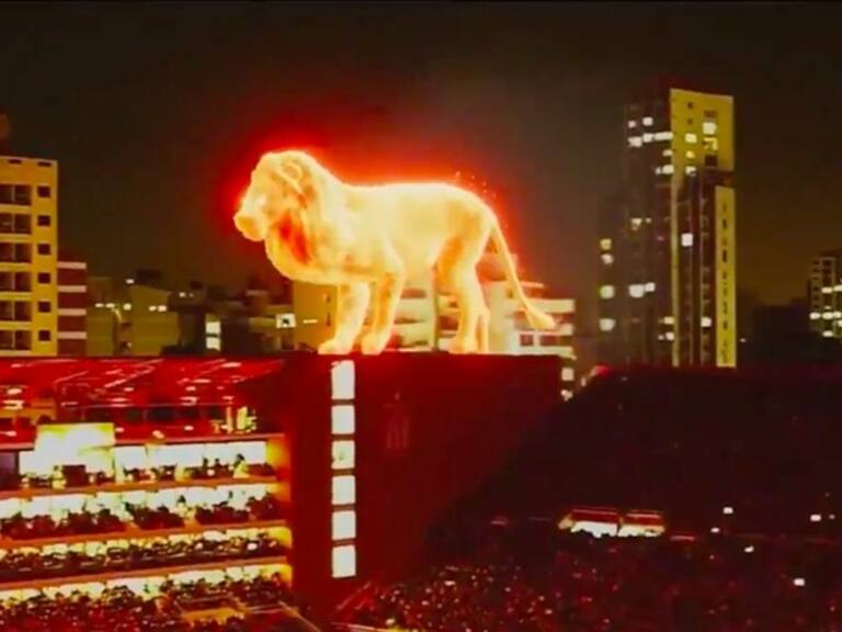León de Fuego en el Estadio de Estudiantes de la Plata . Foto: Especial