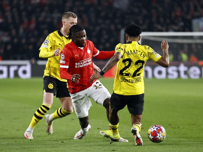 PSV y Borussia Dortmund no se hacen daño en la ida de los Octavos de Final de la Champions League, tras empatar 1-1