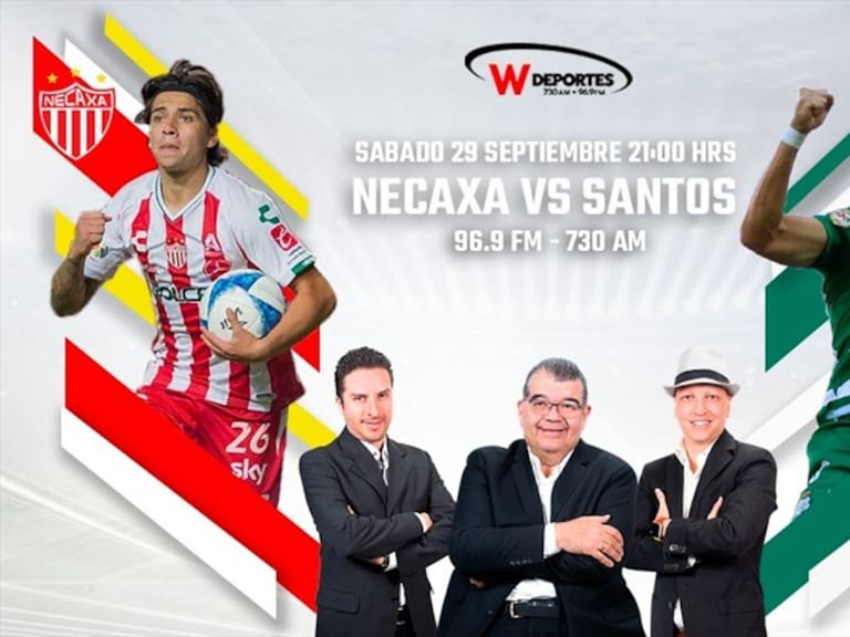 Necaxa vs Santos por W Deportes . Foto: W Deportes