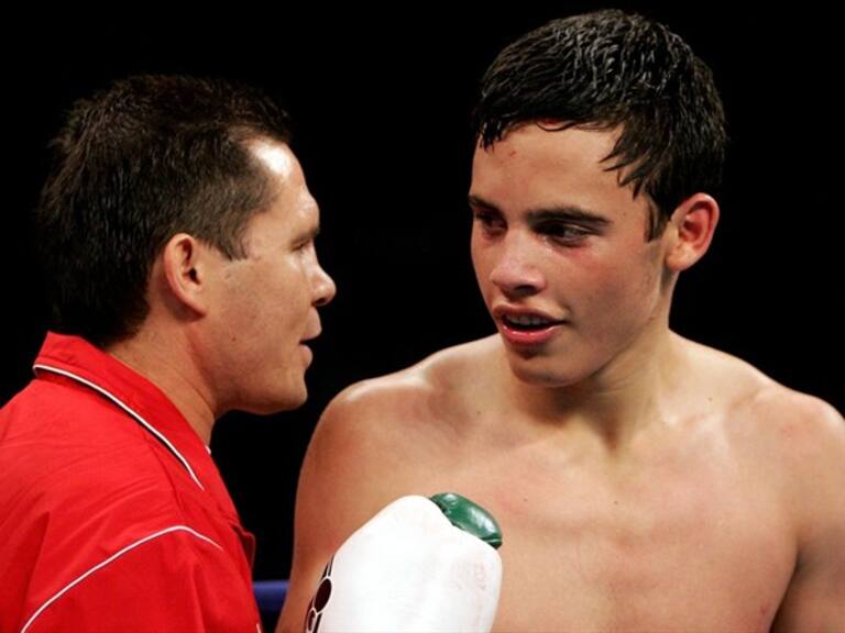 Chávez Jr con su padre. Foto: Getty Images