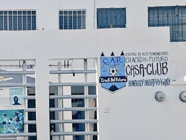 Casa club de los futbolistas baleados . Foto: Twitter @pablovazquez_27