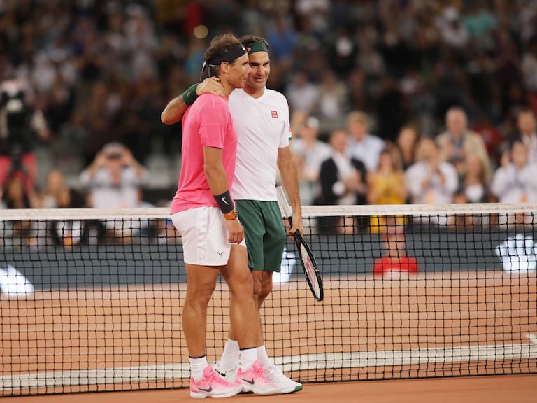 Roger Federer y Rafael Nadal en su último partido