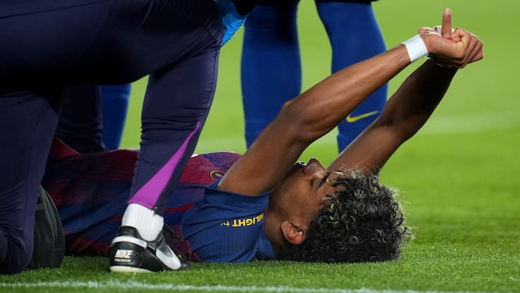Lamine Yamal enciende las alarmas tras salir lesionado ante el Celta de Vigo