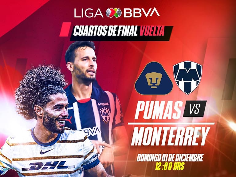 Pumas vs Monterrey partido Vuelta Apertura 2024