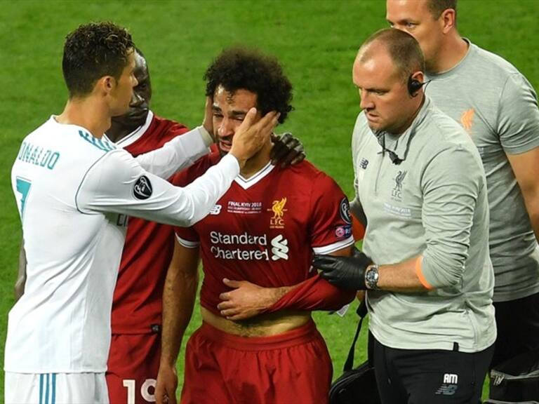 Salah lesionado en la Final de la Champions. Foto: WDeportes
