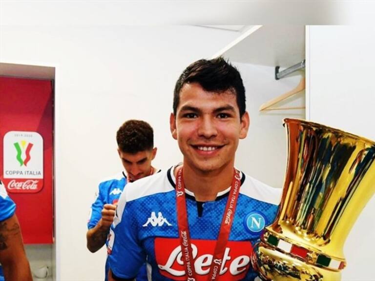 Hirving Lozano campeón con Napoli. Foto: twitter @HirvingLozano70