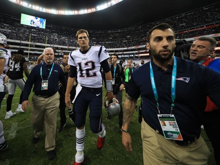 Tom Brady al termino del partido en el Estadio Azteca. Foto: Getty Images