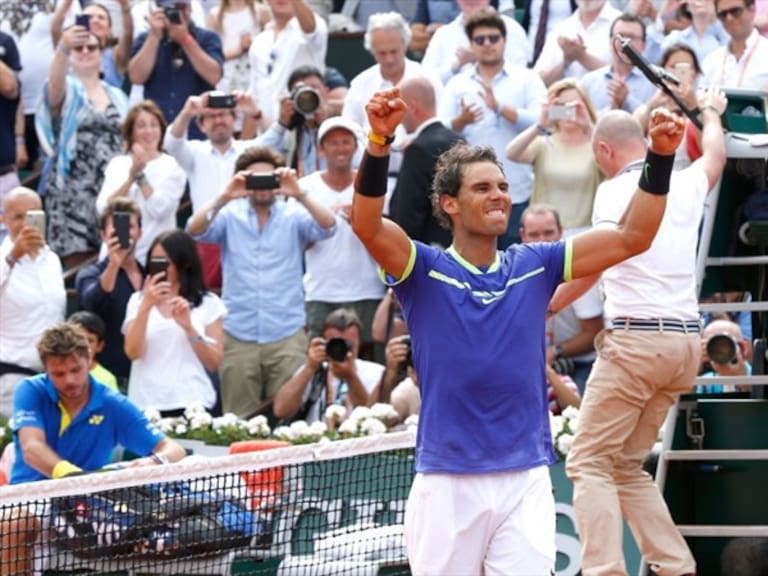 Rafael Nadal festejando tras vencer a Wawrinka. Foto: Getty images