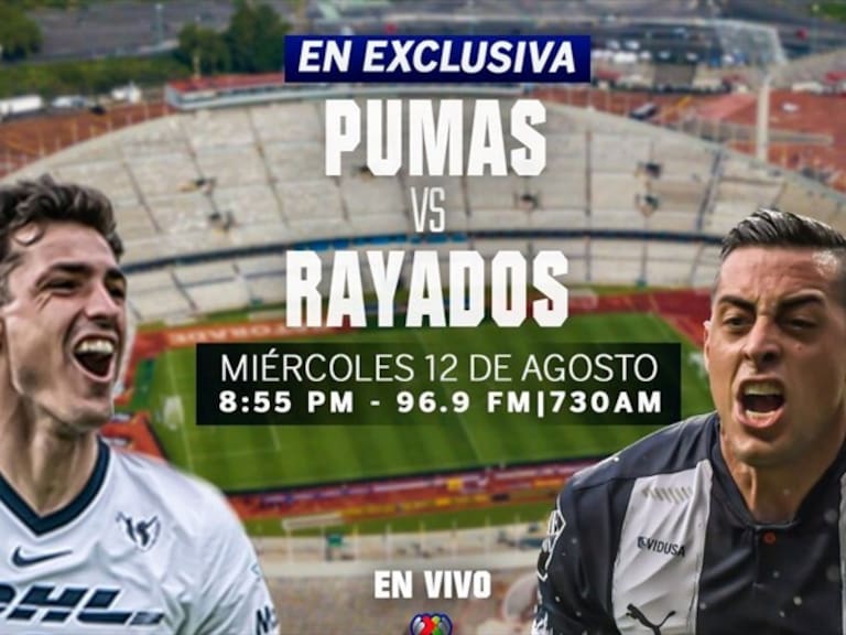 Pumas vs Rayados en vivo. Foto: W Deportes