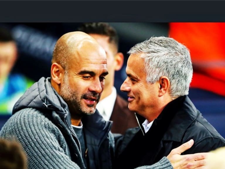 Pep Guardiola y José Mourinho. Foto: Getty Images