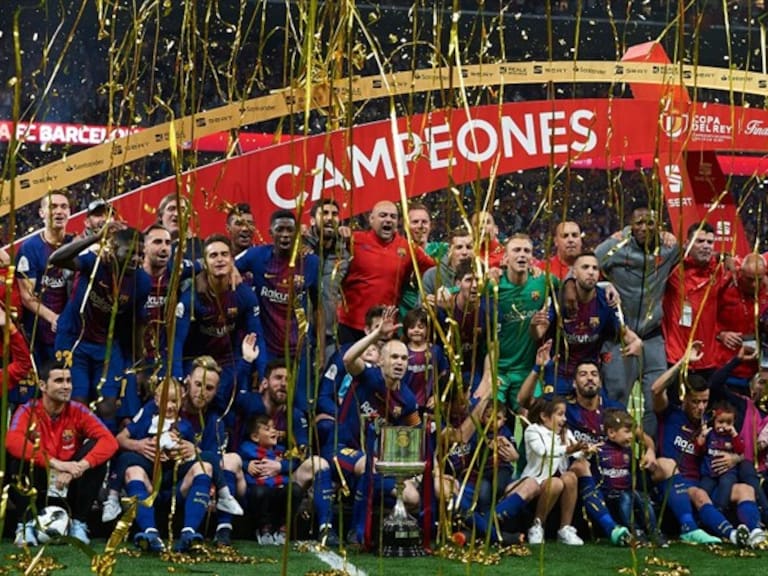 Barcelona parece que se hará con el doblete nacional esta temporada. Ha ganado la Copa y está próximo a llevarse la Liga. Foto: Getty Images