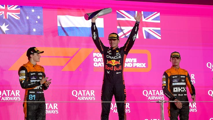 Max Verstappen triunfó en el GP de Qatar y es tricampeón de la F1; Checo no pudo subir al podio