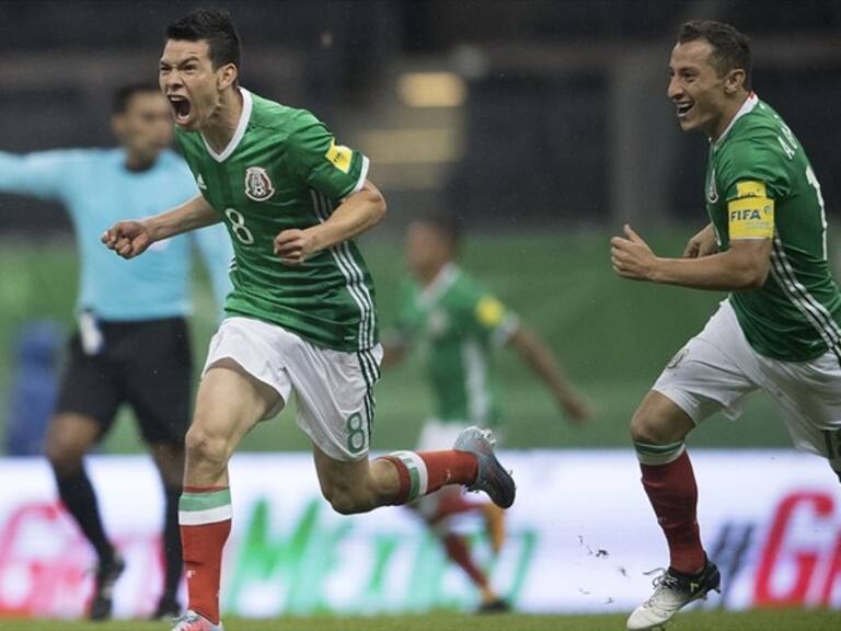 Hirving Lozano festeja su gol ante Panamá. Foto: Twitter