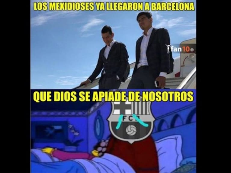 Meme de los mexicanos llegado a Barcelona. Foto: W Deportes