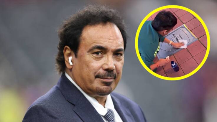 Hugo Sánchez busca al aficionado que limpió su placa en el Estadio Metropolitano