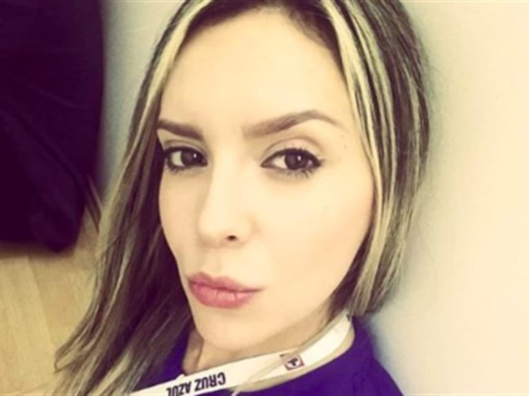 Male Azul, aficionada celeste . Foto: Instagram, maleazul23