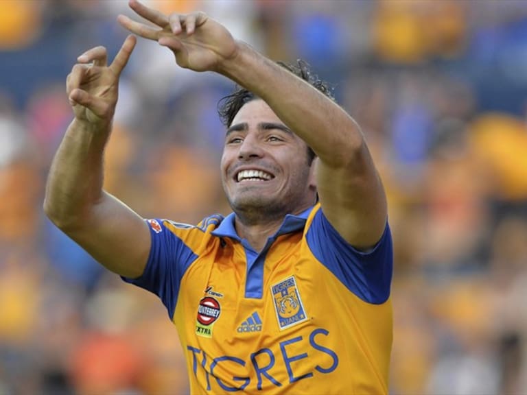 Antonio Briseño festeja un gol cuando jugaba en Tigres . Foto: