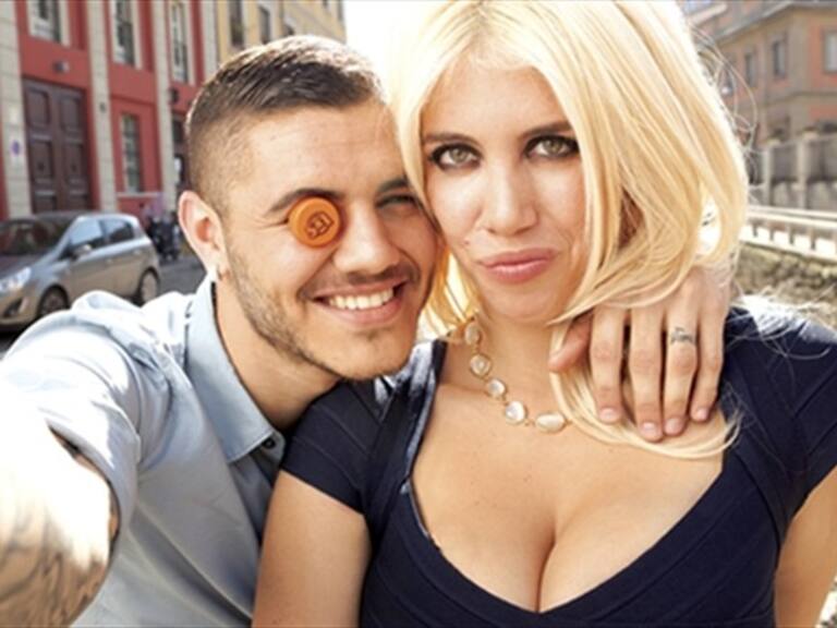 Mauro Icardi y Wanda Nara. Foto: W Deportes