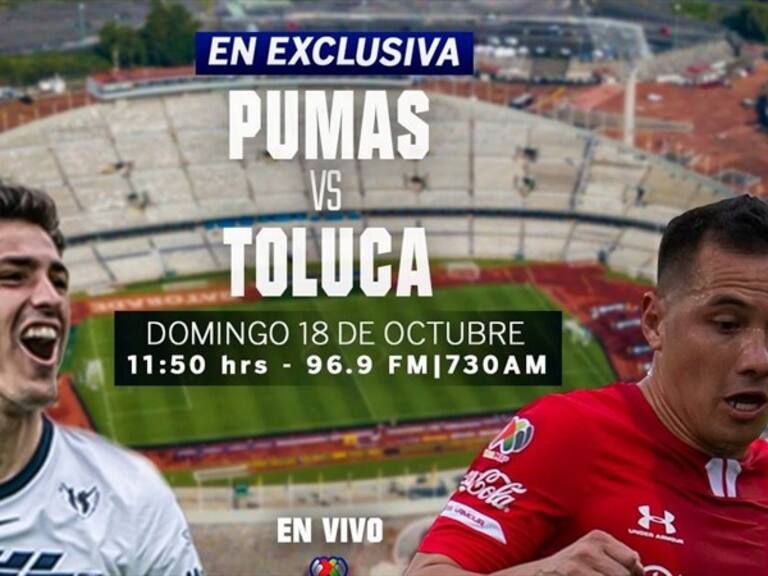 Pumas vs Toluca en vivo . Foto: Especial