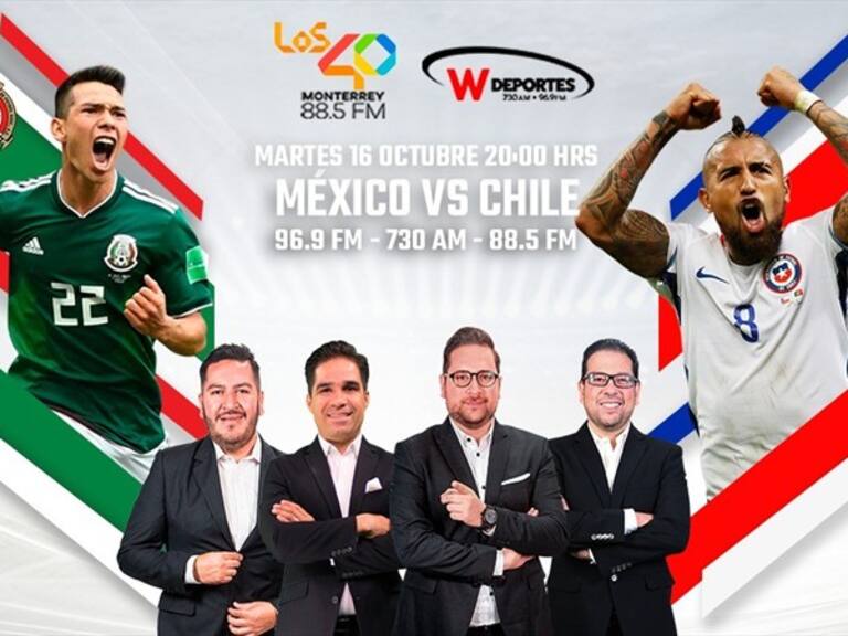 México vs Chile, amistoso . Foto: W Deportes